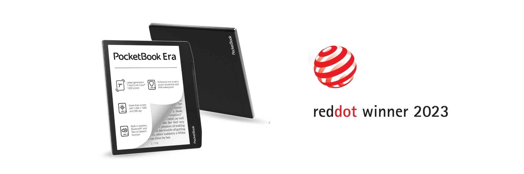 Parima disainiga e-luger: PocketBook Erale omistati mainekas disainiauhind Red Dot Award