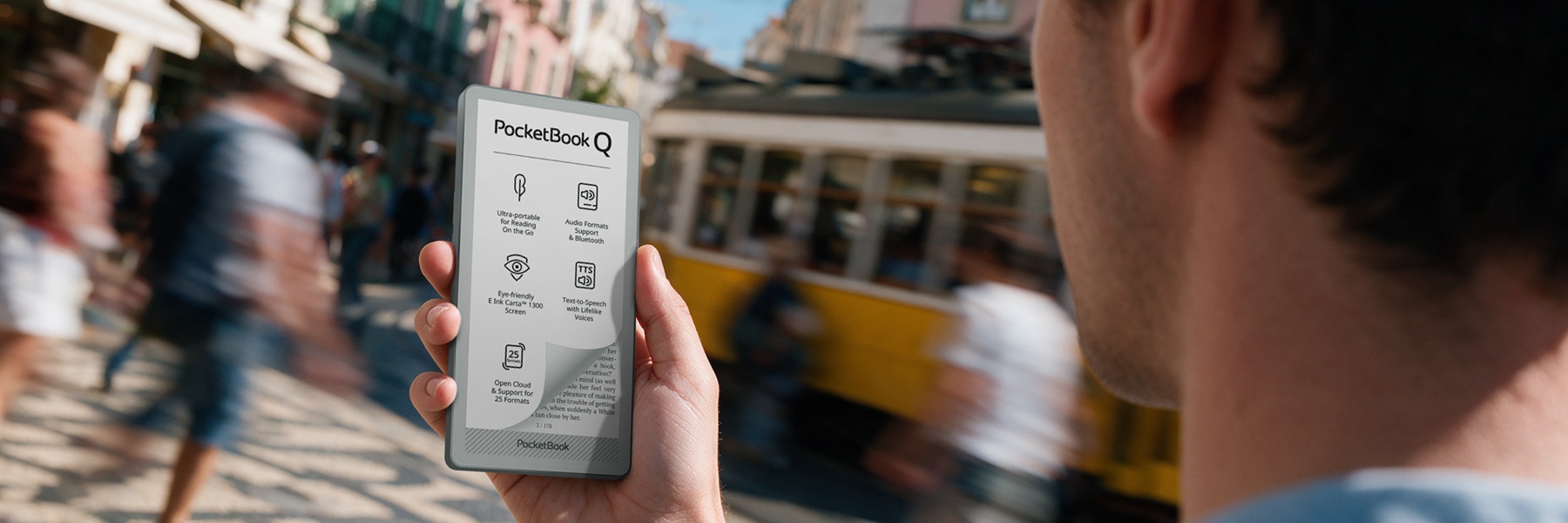 Telefonisuurune e-luger PocketBook Q messil IFA 2026: Alati käeulatuses olev mugavus digidetoksiks, lugemiseks ja kuulamiseks