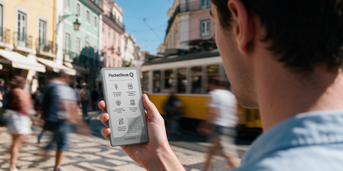 Telefonisuurune e-luger PocketBook Q messil IFA 2026: Alati käeulatuses olev mugavus digidetoksiks, lugemiseks ja kuulamiseks